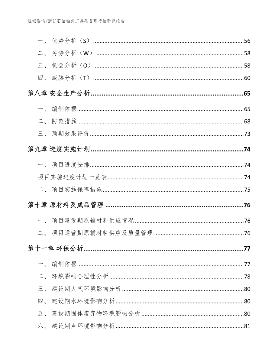 浙江石油钻井工具项目可行性研究报告模板_第4页