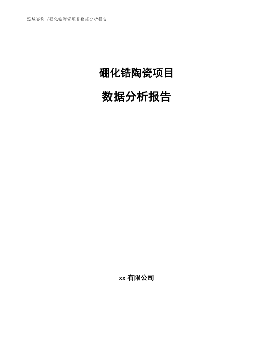 硼化鋯陶瓷項目數據分析報告（模板范文）_第1頁