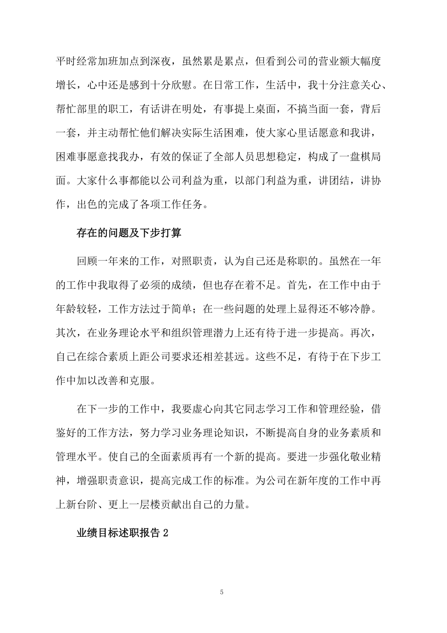 业绩目标述职报告_第5页