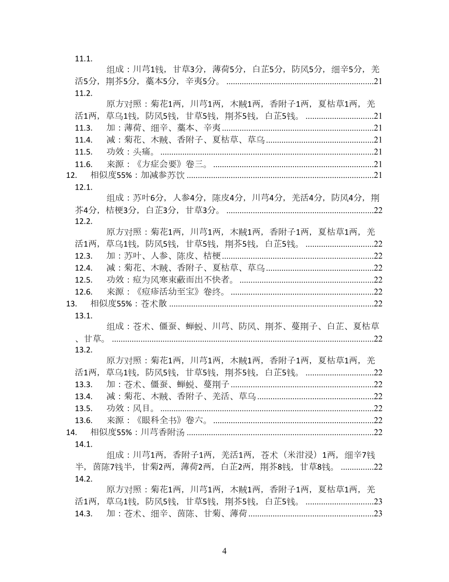 菊花散_银海精微卷上_方剂加减变化汇总_第4页