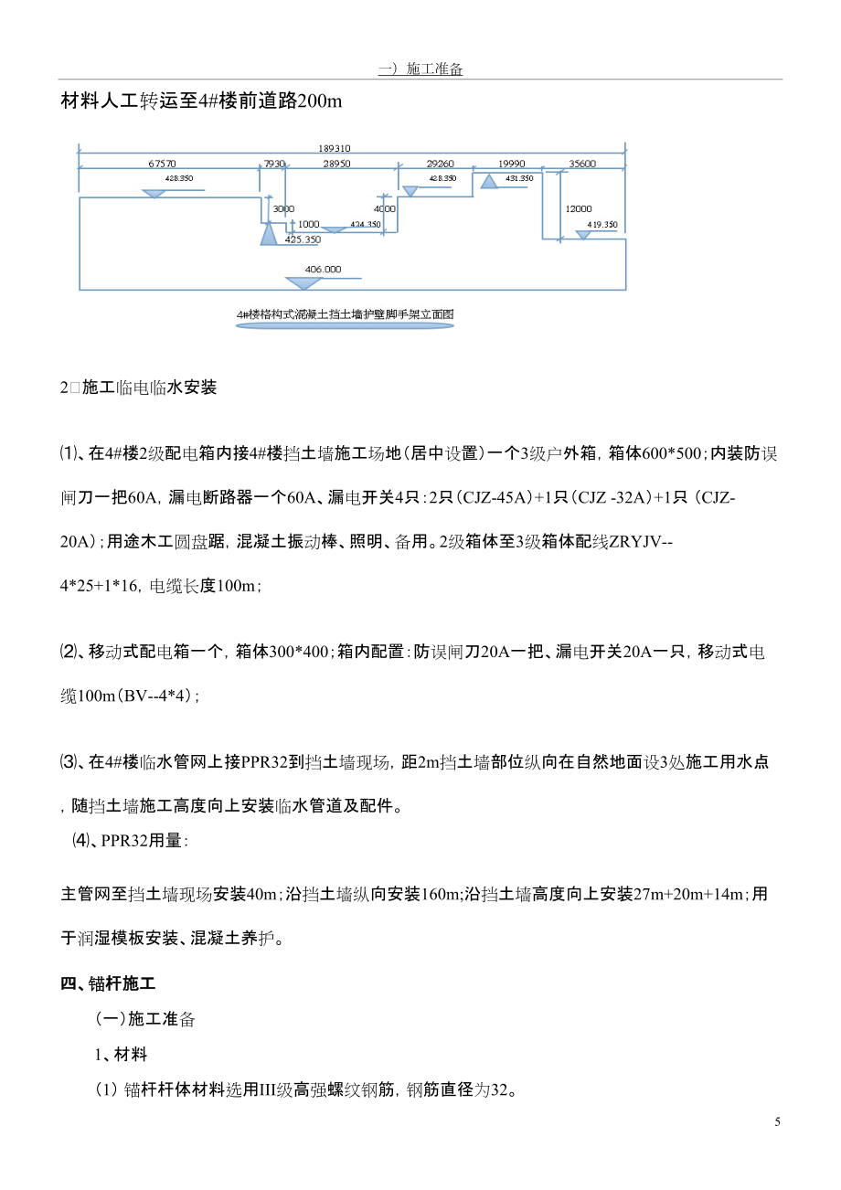 s格構式錨桿混凝土擋土墻施工方案_第5頁