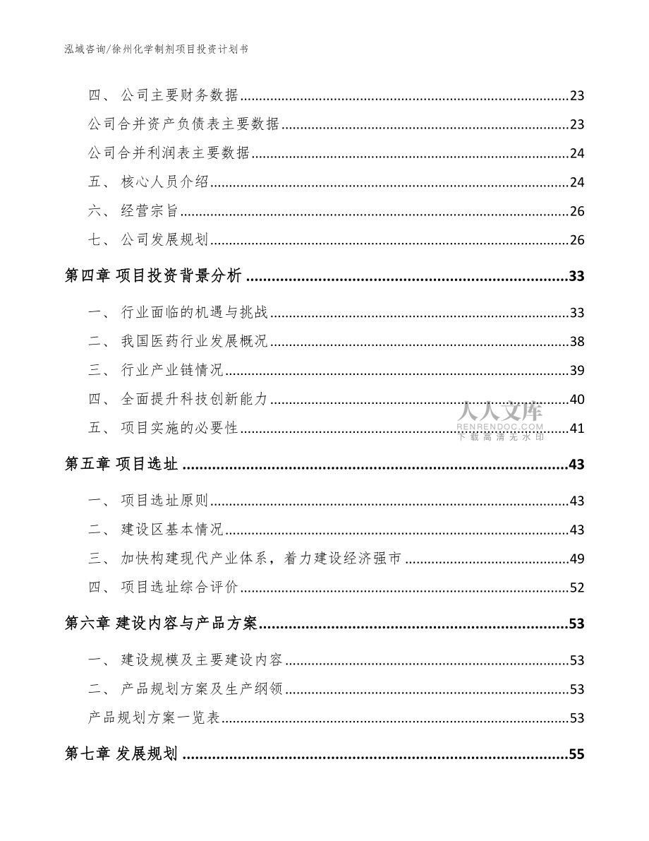 徐州化學(xué)制劑項目投資計劃書【范文】_第2頁