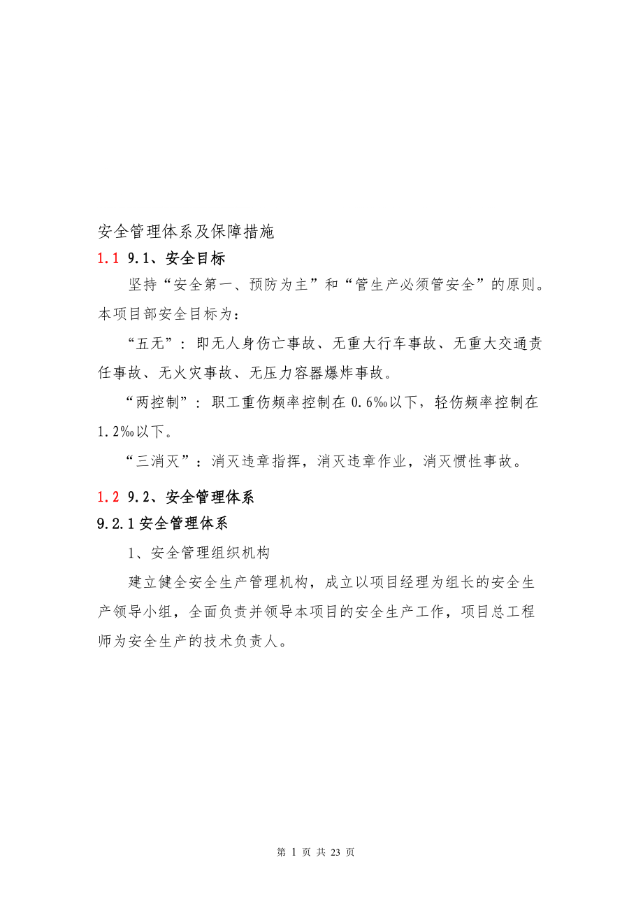 安全管理体系及保障措施_第1页