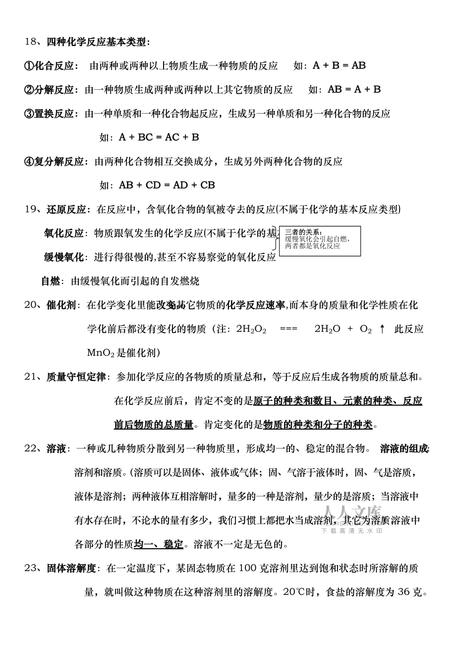 九年级化学中考总复习资料大全_第2页