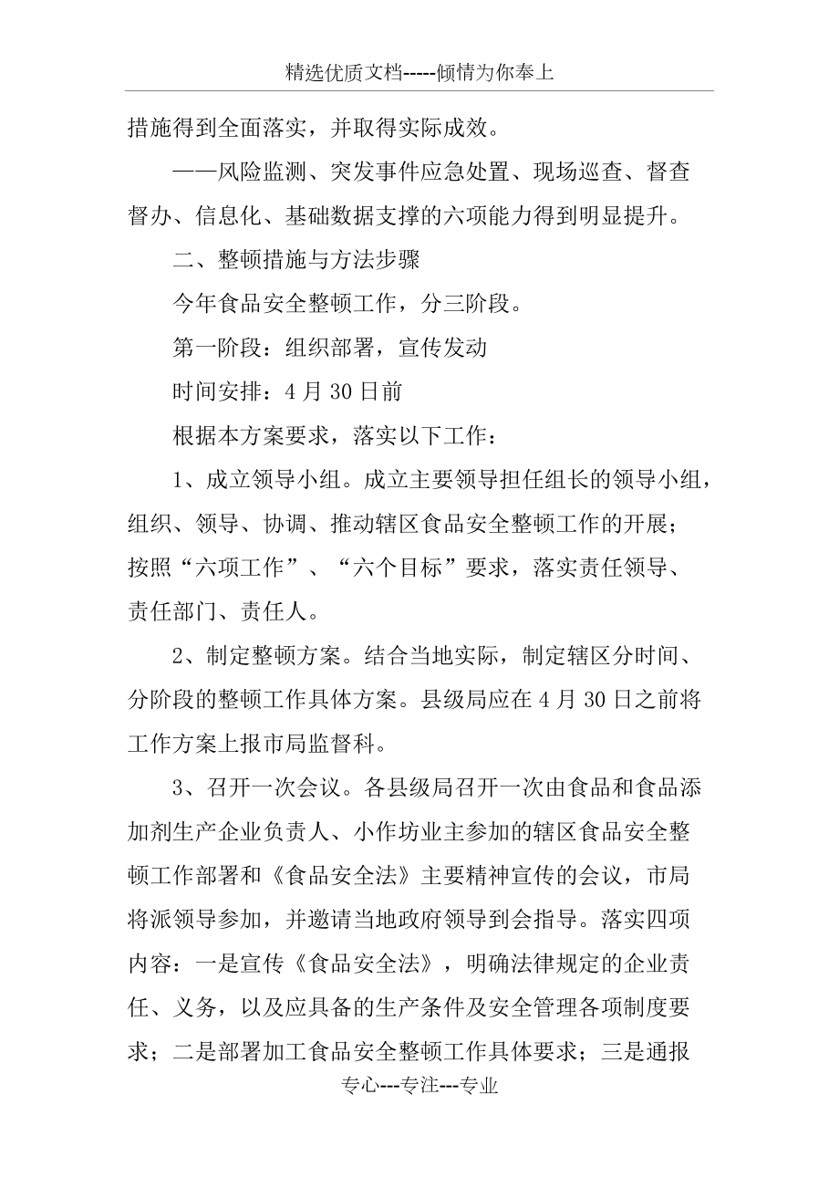 XX年质监局食品安全整顿工作策划方案_第3页