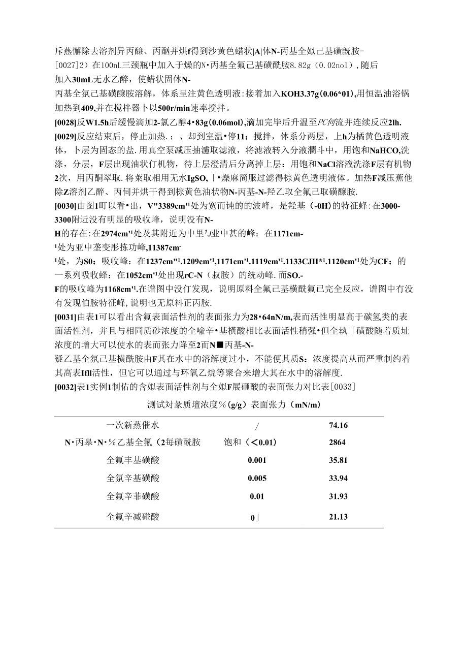 一种含氟表面活性剂及其制备方法_第3页