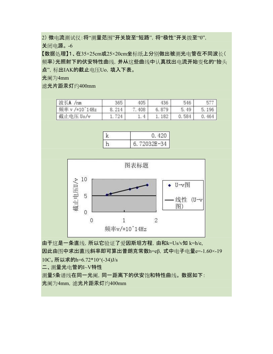 光電效應及普朗克常數的測量_第4頁