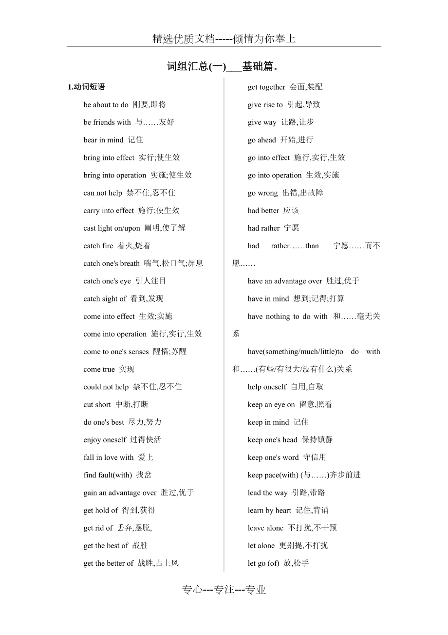 专四高频词汇与短语-含例句_第3页