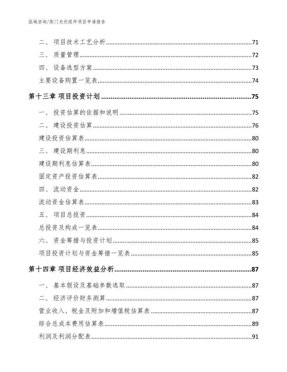 荆门光伏组件项目申请报告(模板)_第4页