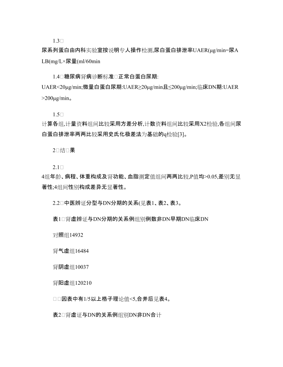 中醫(yī)辨證分型在糖尿病腎病早期診斷中的價(jià)值_第3頁
