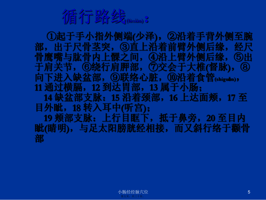 小腸經經脈穴位課件_第5頁