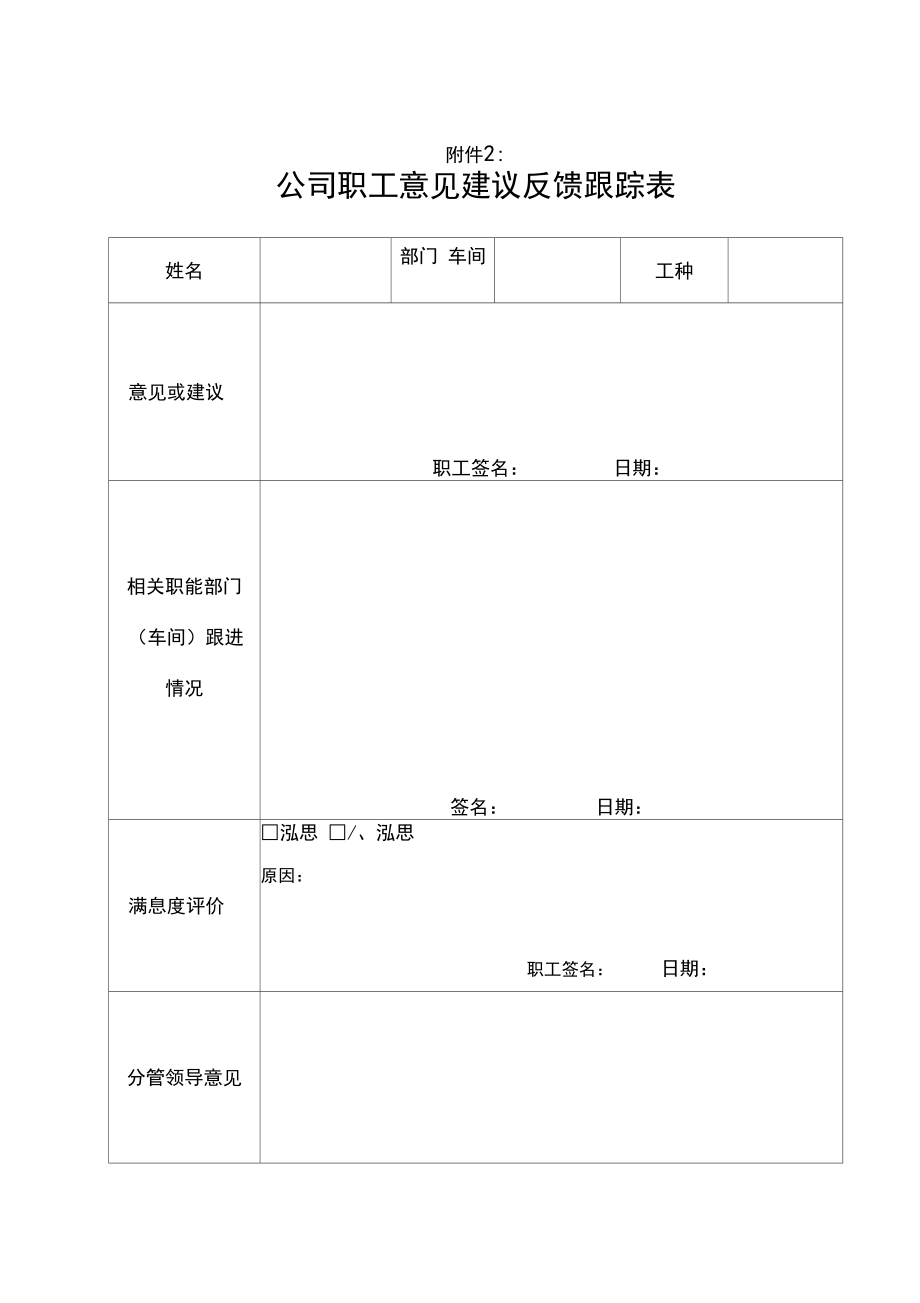 公司职工意见建议反映处理反馈制度_第4页