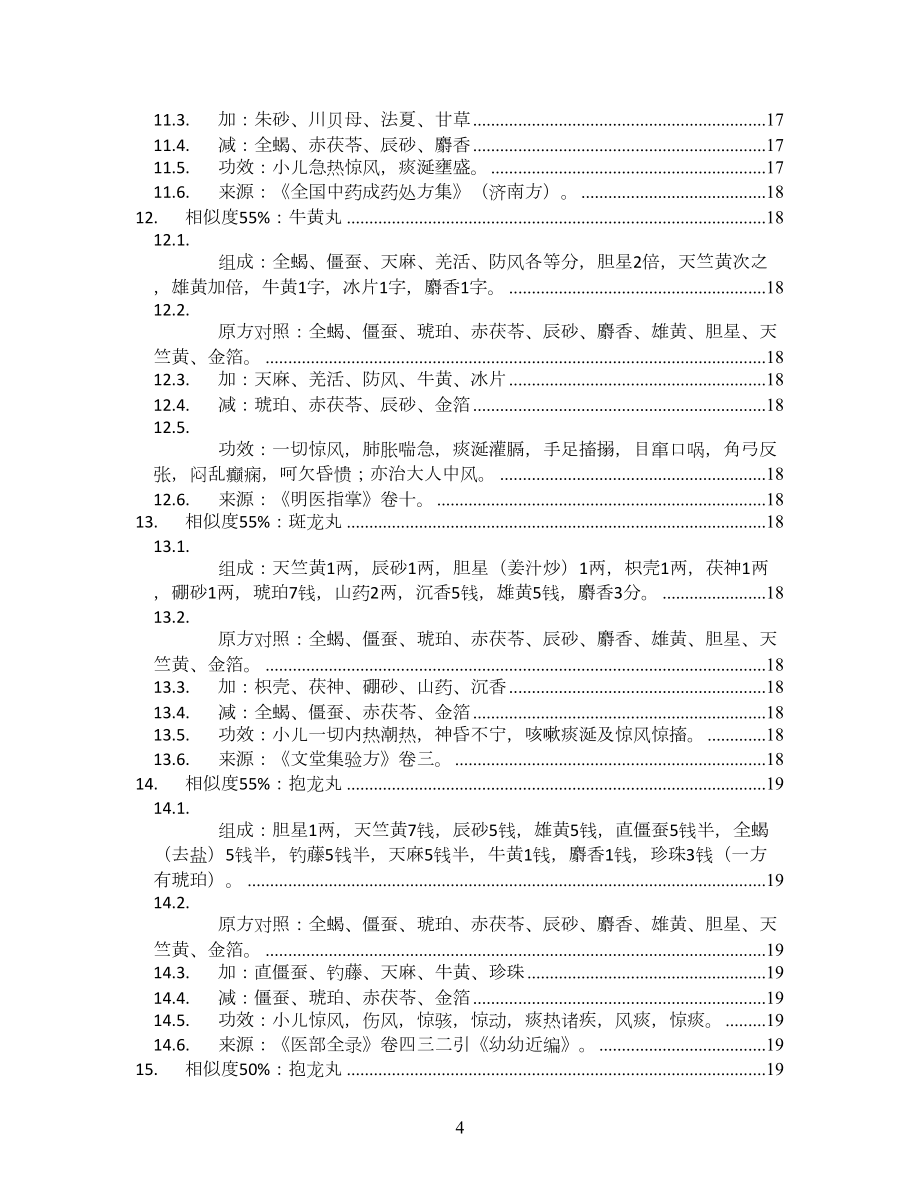 牛黄抱龙丸_医方歌括_方剂加减变化汇总_第4页