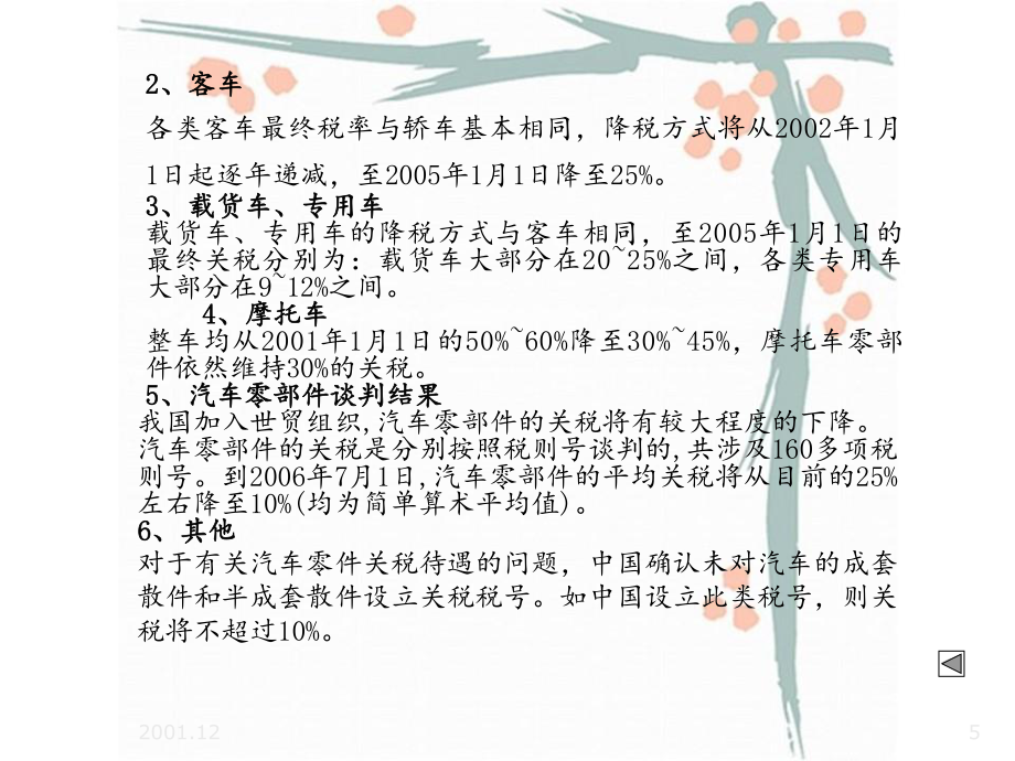 中國(guó)加入WTO汽車部分談判結(jié)果_第5頁(yè)