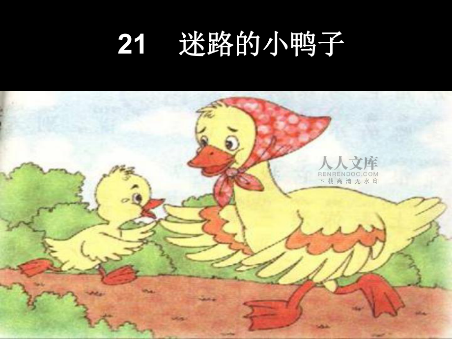 鄂教版一下21.《迷路的小鸭子》_第2页