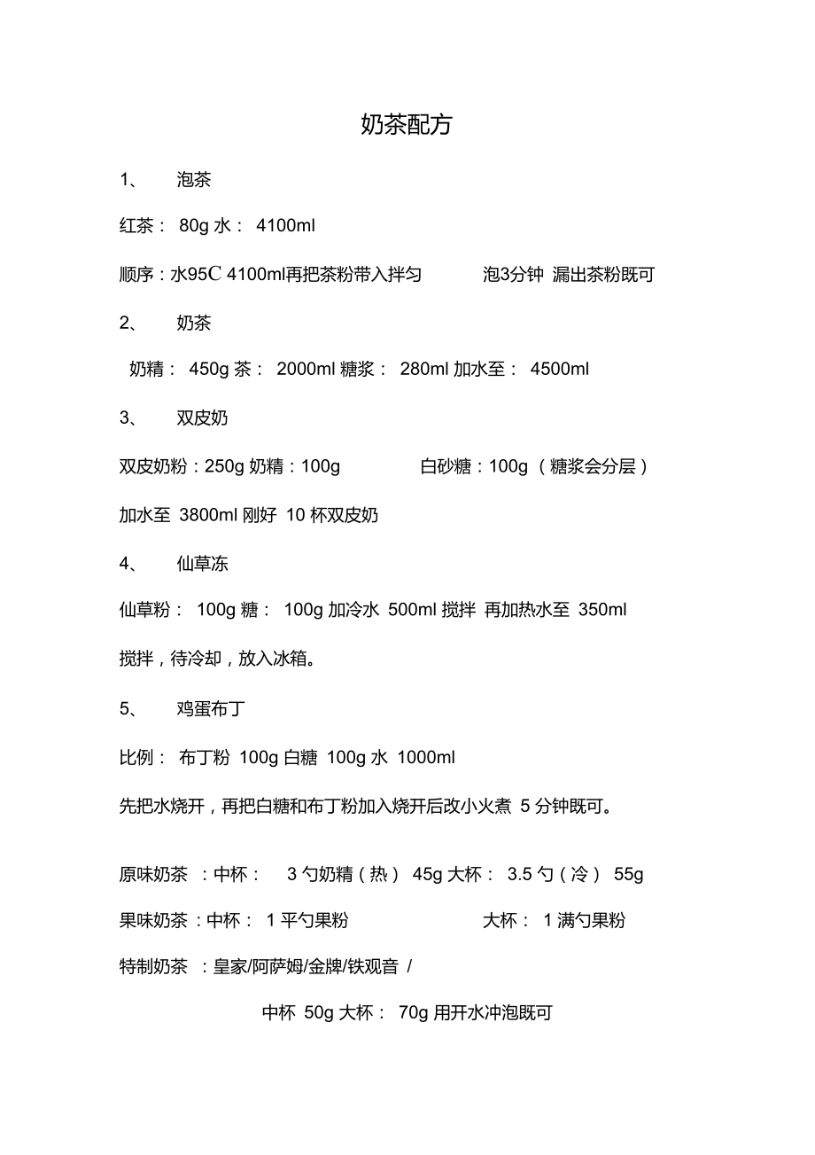 奶茶店私藏配方_第1页