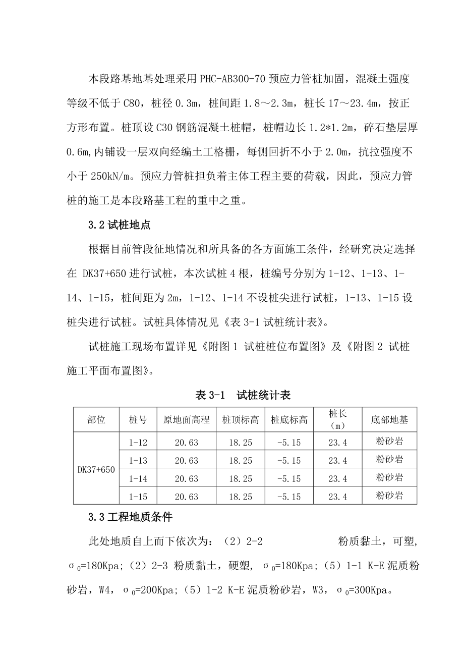 新建武黄城际铁路预应力管桩工艺试桩施工方案_第5页
