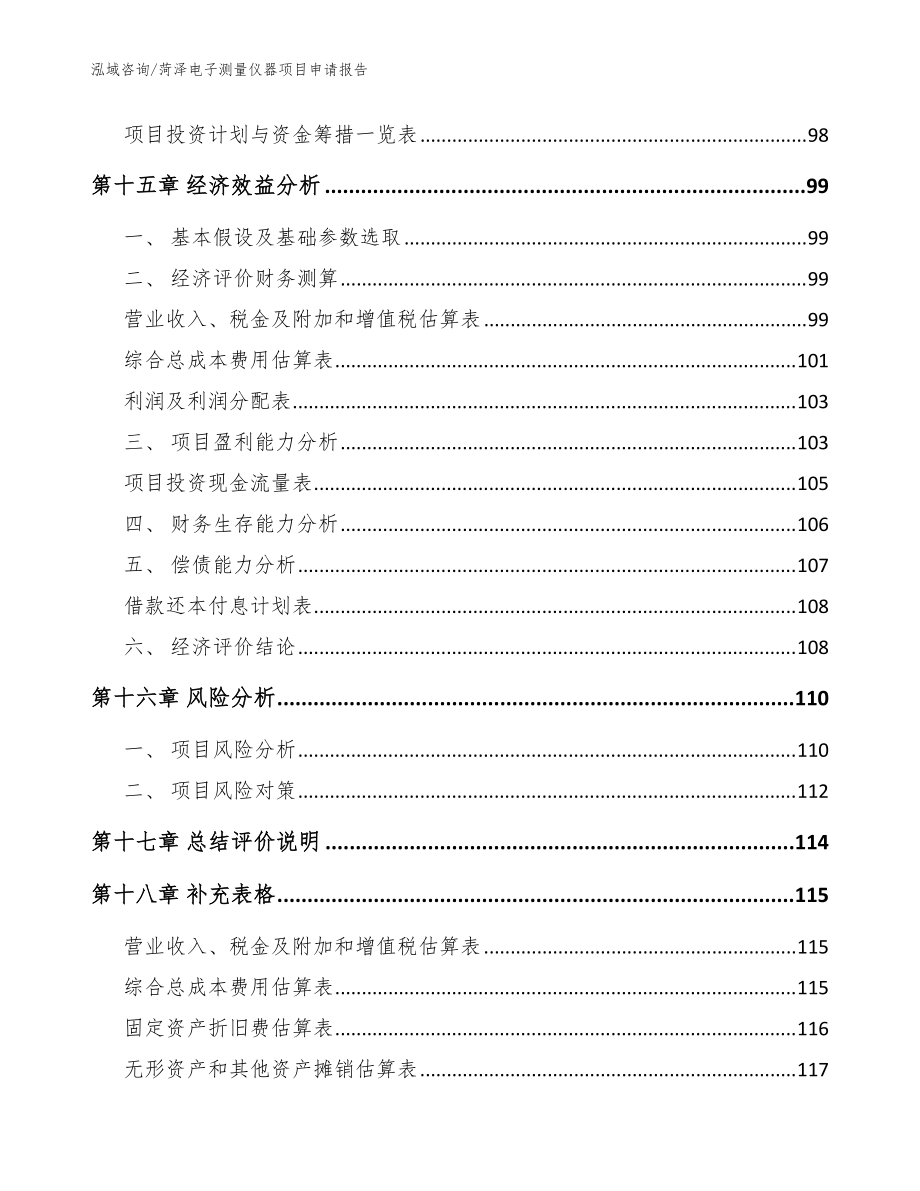 菏澤電子測量儀器項目申請報告模板范本_第5頁