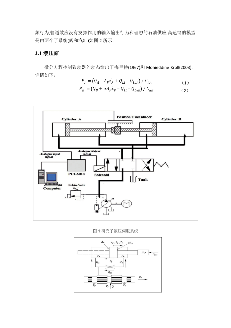 采用PID控制器對(duì)液壓伺服系統(tǒng)的位置控制進(jìn)行的一些改進(jìn)_第4頁(yè)