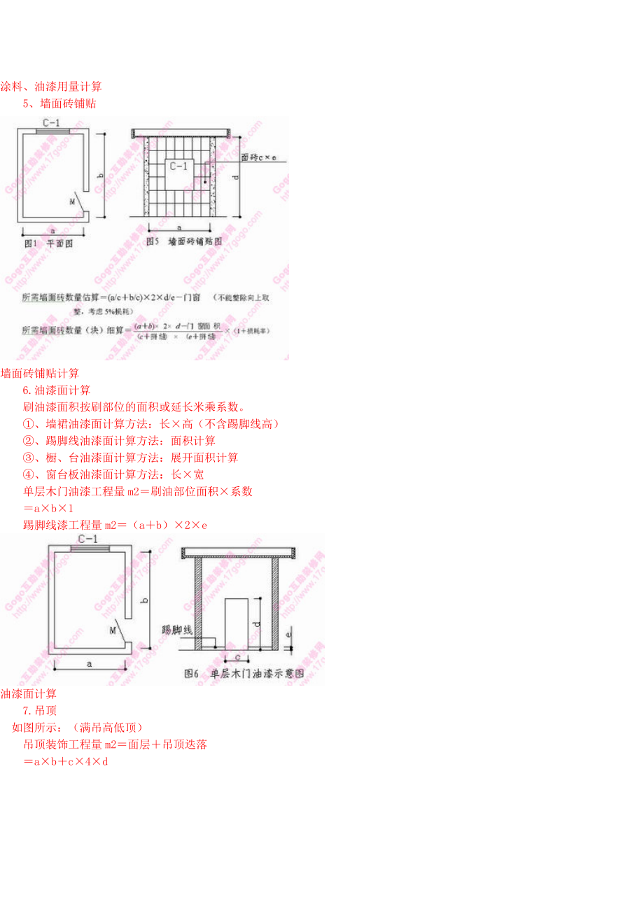 装饰装修工程量预算方法与公式大全_第3页