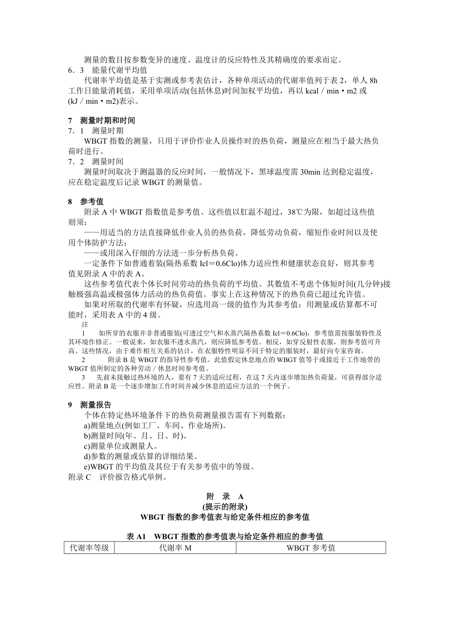 根据WBGT指数(湿球黑球温度)对作业人员热负荷的评价_第5页