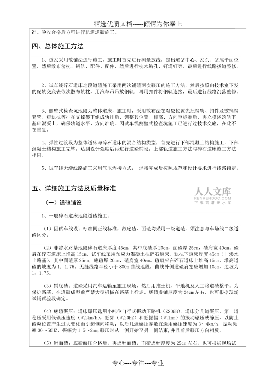 技术交底书(试车线碎石道床施工)_第2页