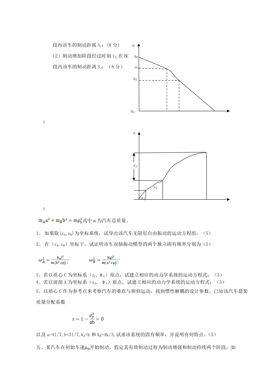 最全的历年上海交通大学汽车理论考研真题含部分答案_第3页