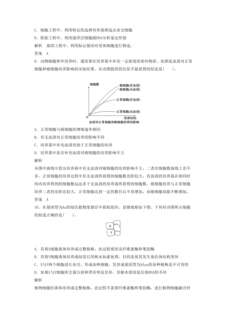 高中生物练习细胞工程_第4页