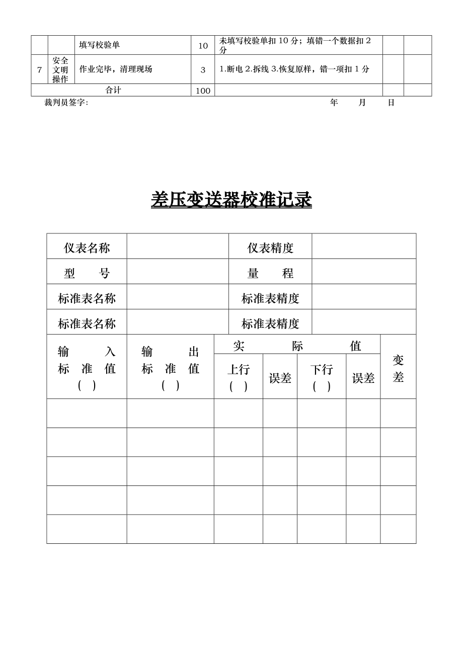 維修儀表工技術(shù)比武實際操作試題_第3頁
