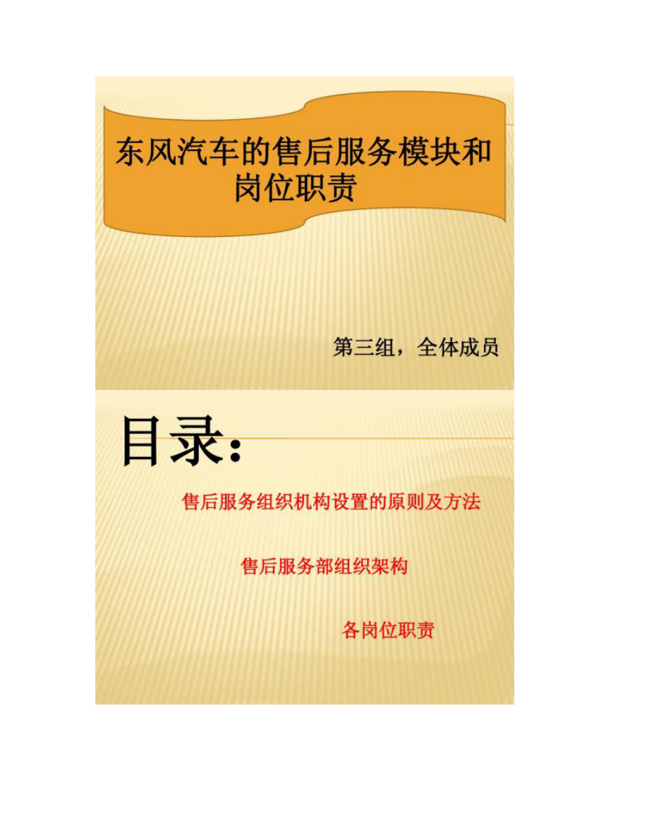 【图文】售后服务组织模块和岗位职责_第1页