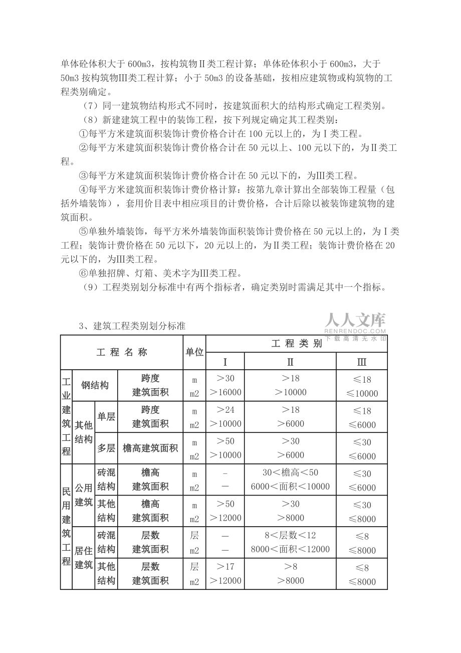 山東省工程類別劃分及取費標準_第2頁