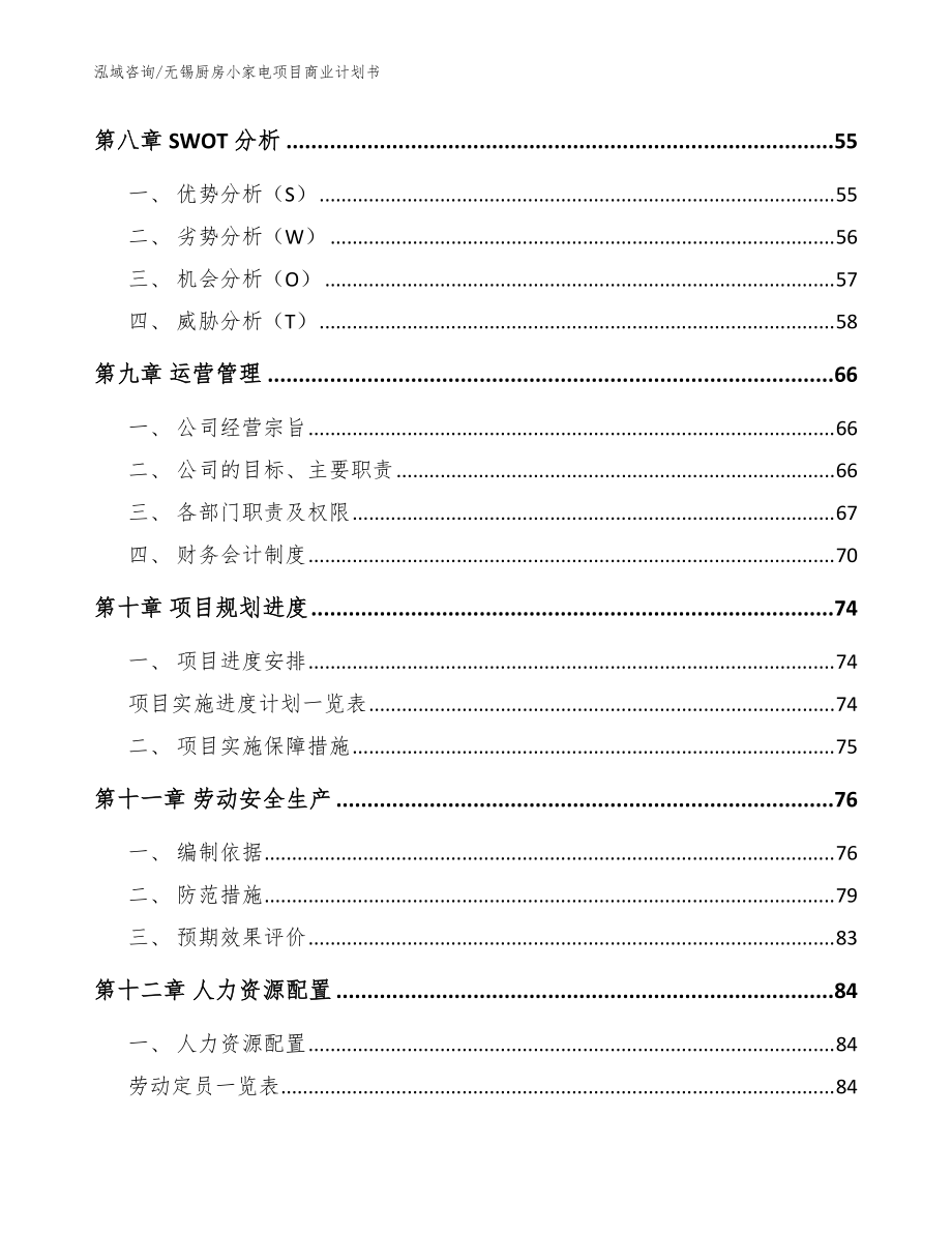 无锡厨房小家电项目商业计划书_范文模板_第3页