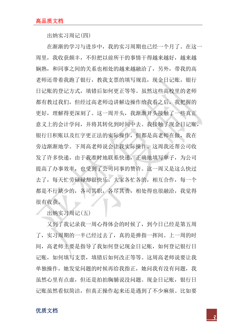 2022年财务出纳实习周记范文_第3页