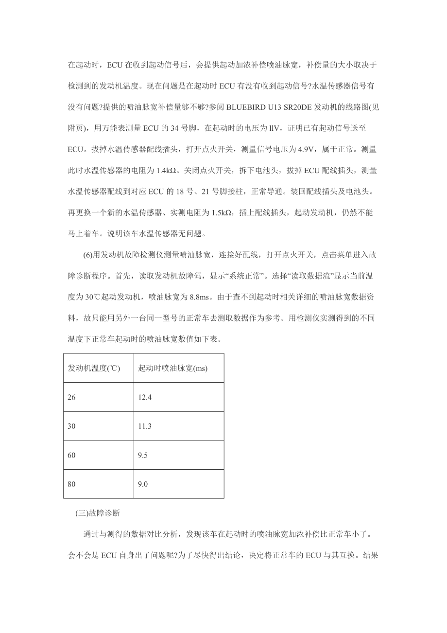 電噴車冷起動困難故障的簡易修復_第3頁