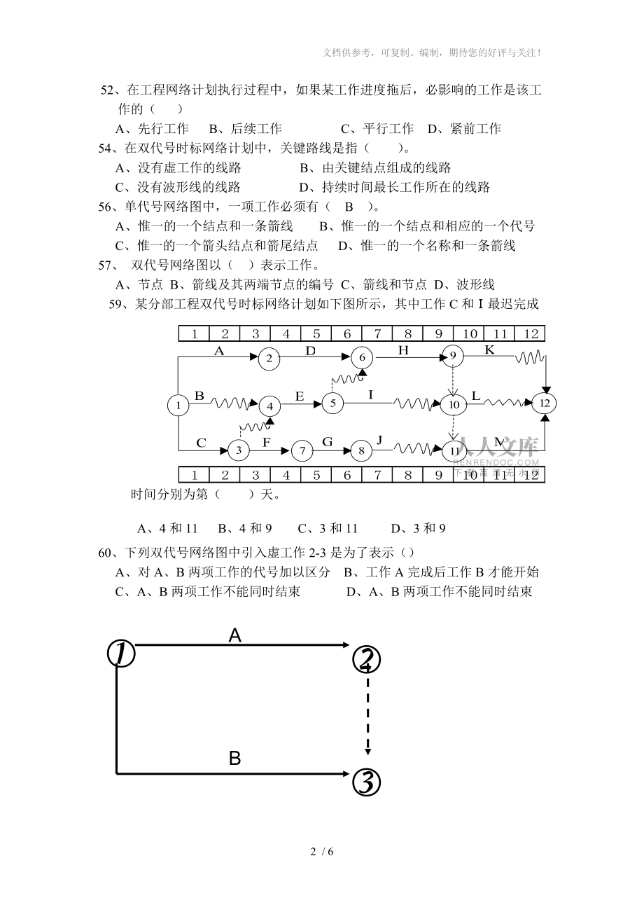 工程項目管理單選題有答案新參考_第2頁