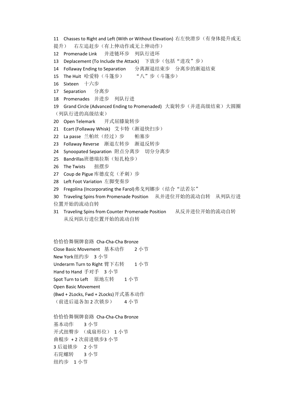 拉丁舞舞步名稱(chēng)及術(shù)語(yǔ)_第3頁(yè)