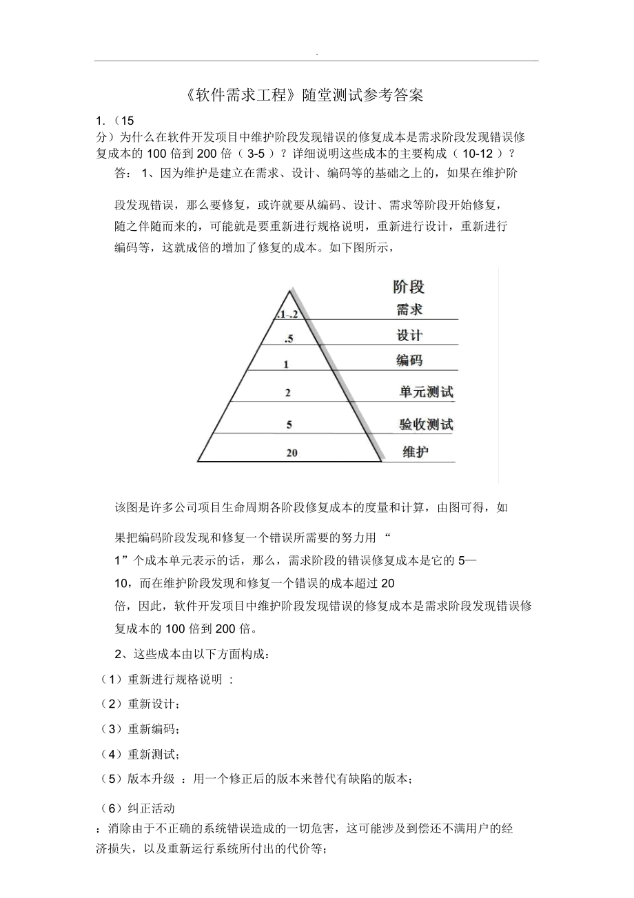 軟件需求工程隨堂測試答案_第1頁