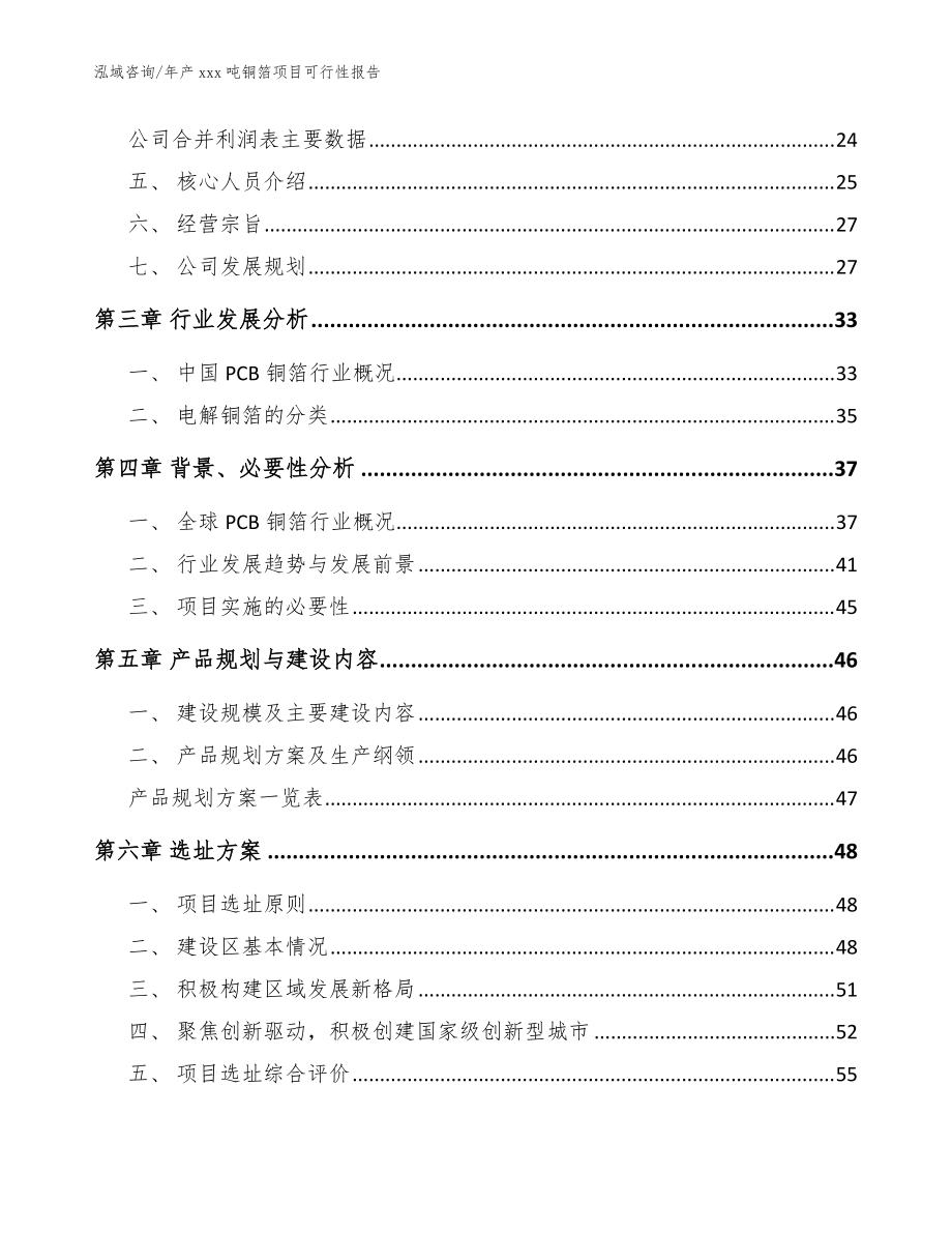 年产xxx吨铜箔项目可行性报告(参考模板)_第4页