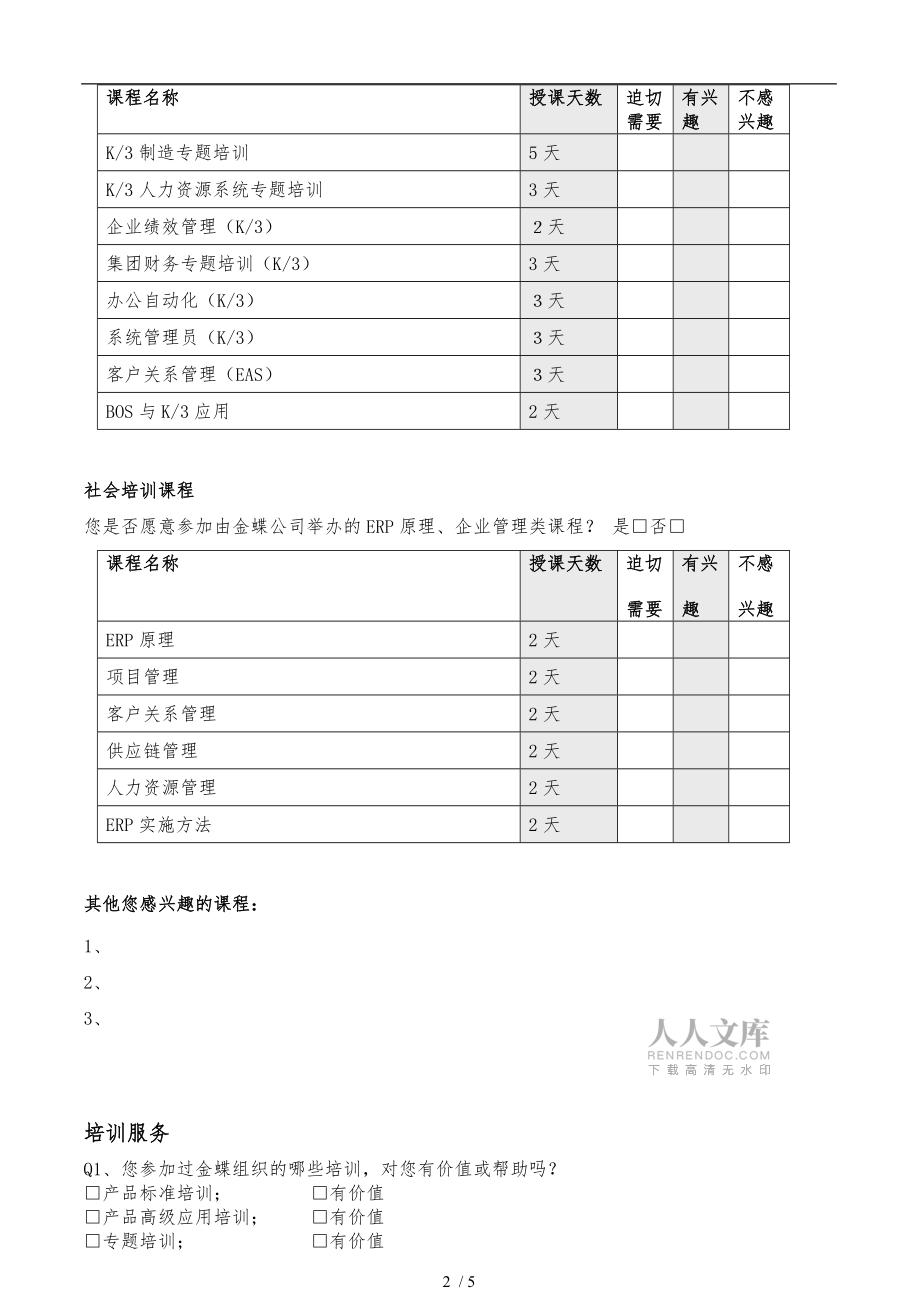 企業(yè)培訓(xùn)調(diào)查問(wèn)卷_第2頁(yè)