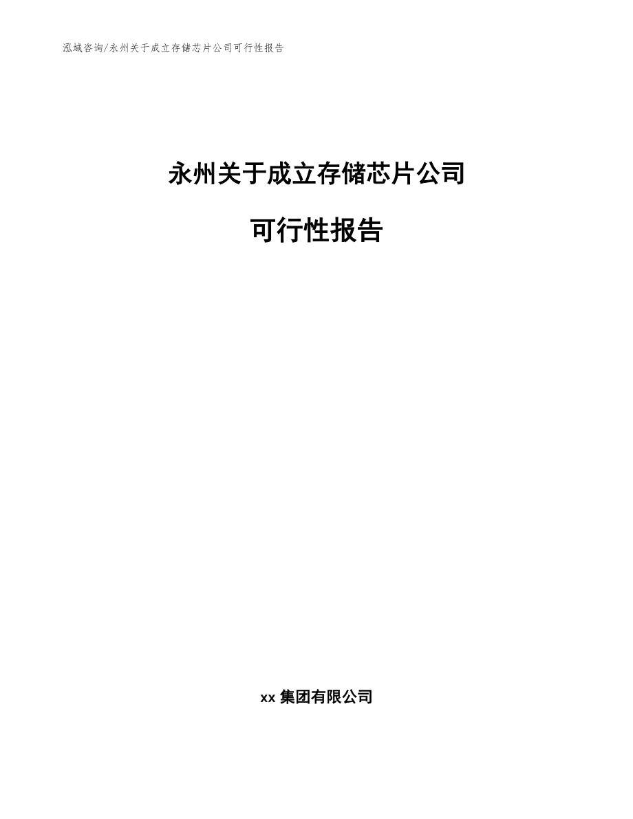 永州关于成立存储芯片公司可行性报告范文_第1页