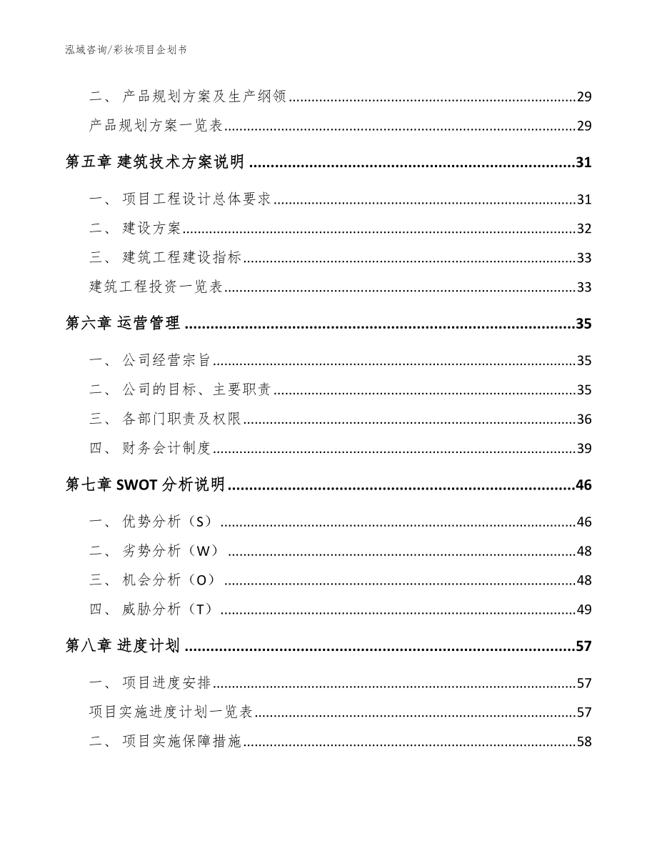 彩妝項目企劃書【參考模板】_第4頁