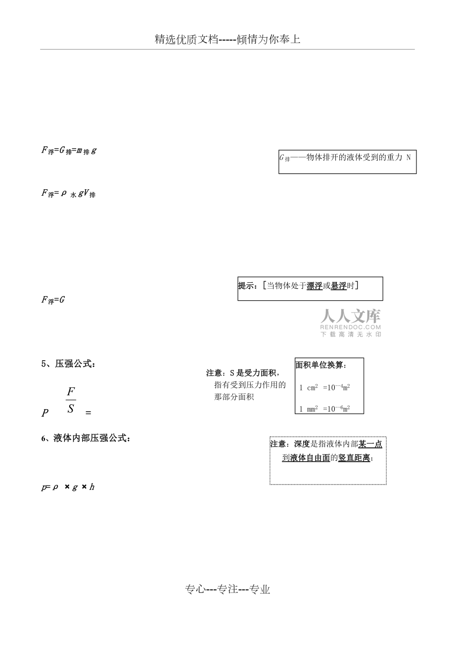 初中物理公式大全(中考复习)_第2页