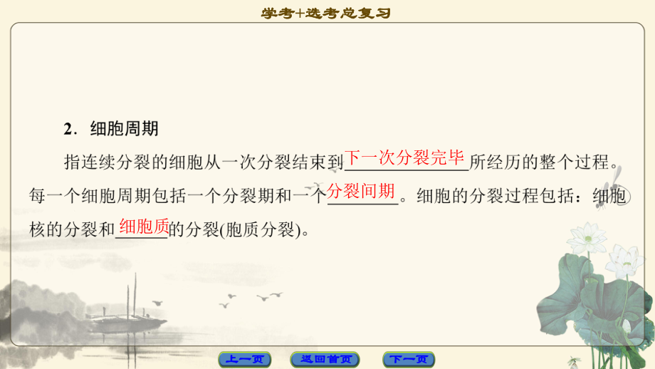 202X高考浙江(选考)生物一轮复习课件: 必修1 第4章 第10讲 细胞的增殖_第4页