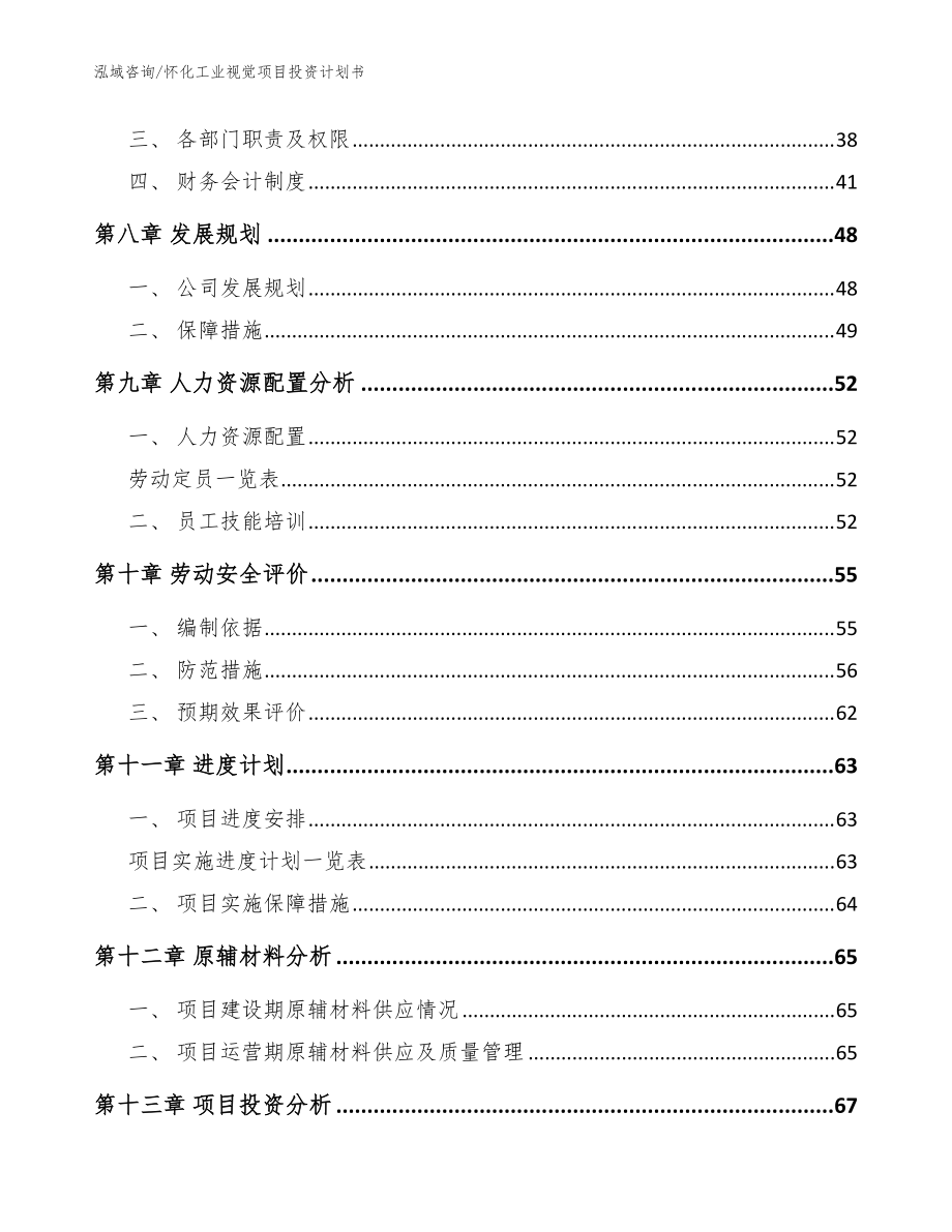 怀化工业视觉项目投资计划书_参考模板_第4页
