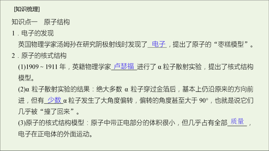 202X高考物理大一輪復習第12章第2講原子結構和原子核課件_第3頁