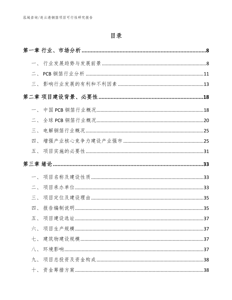 連云港銅箔項目可行性研究報告_模板范本_第1頁