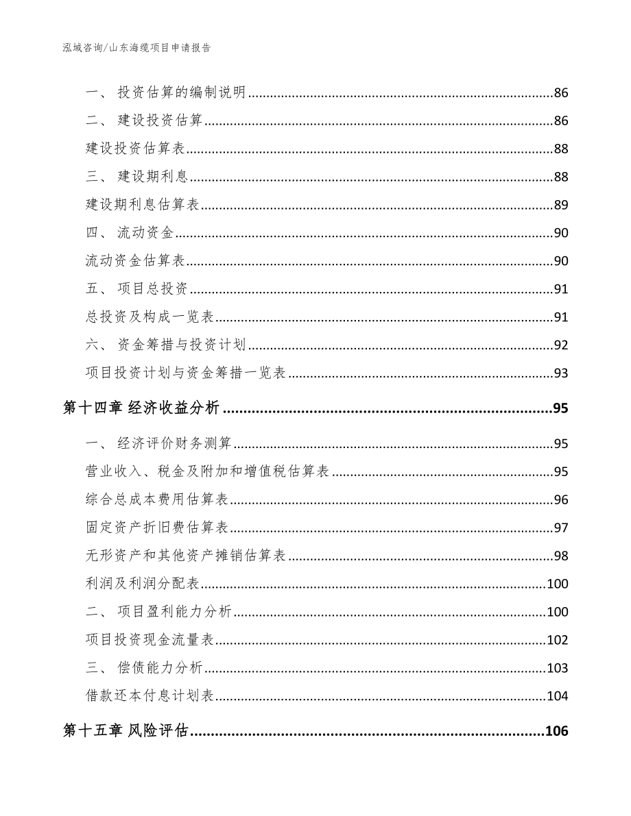 山东海缆项目申请报告_模板参考_第5页