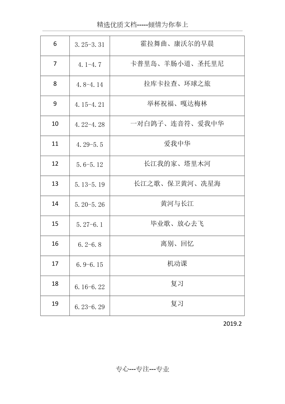 人教版六年级下册音乐教学计划_第5页