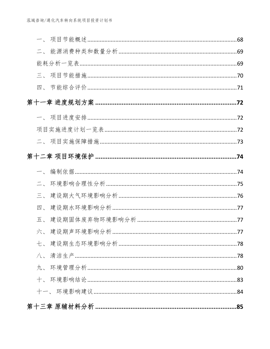 通化汽车转向系统项目投资计划书【模板】_第5页