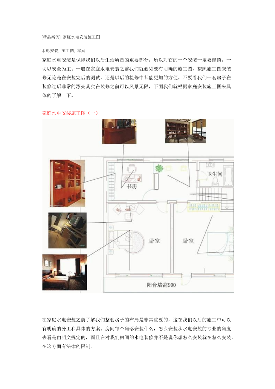 精品案例家庭水电安装施工图_第1页